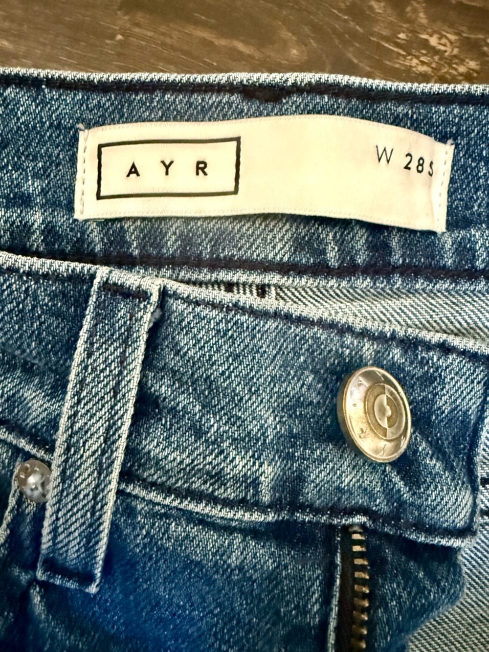 NWOT AYR Women's Medium Blue Secret Sauce Jeans, 28S. - Picture 3 of 6